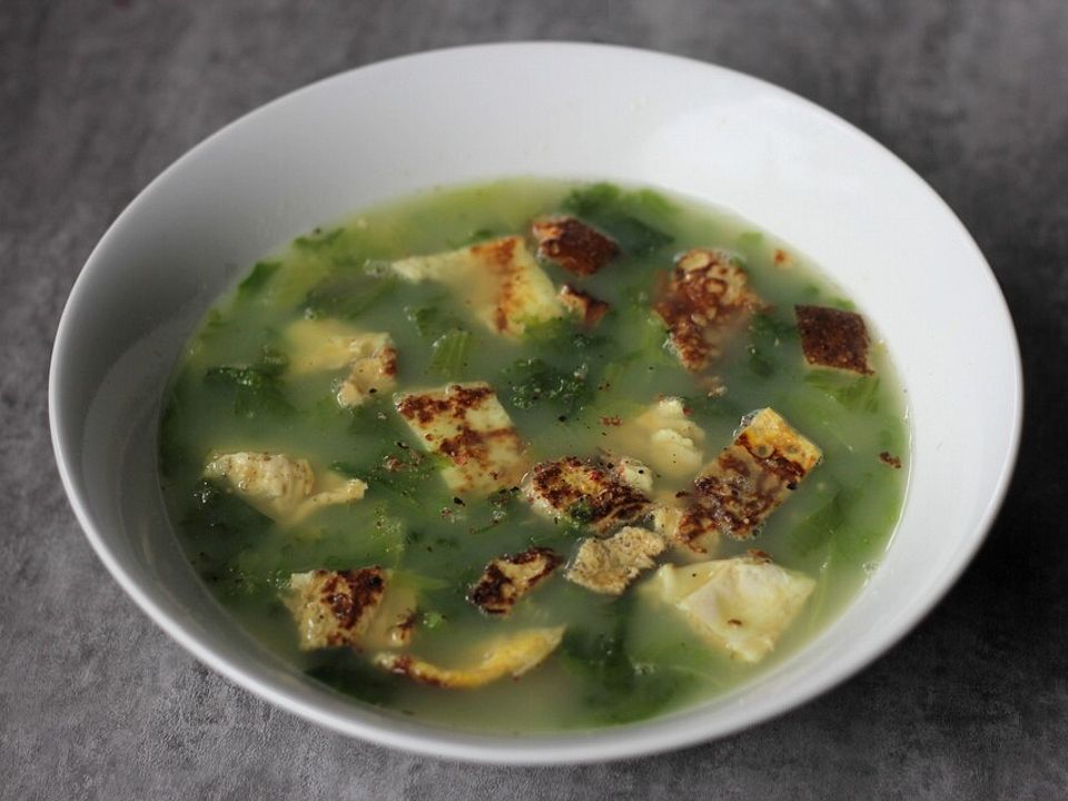 Salatsuppe mit Eierkuchen von BastiKochtHeute| Chefkoch