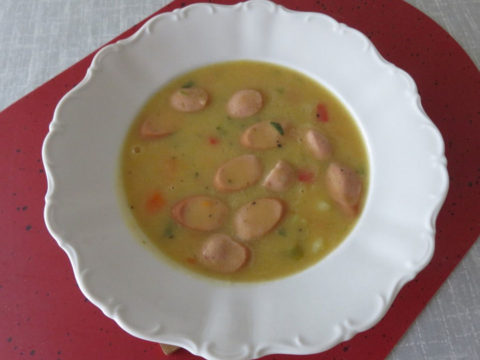 Kartoffel-Senf-Suppe mit Würstchen von Gimanki | Chefkoch