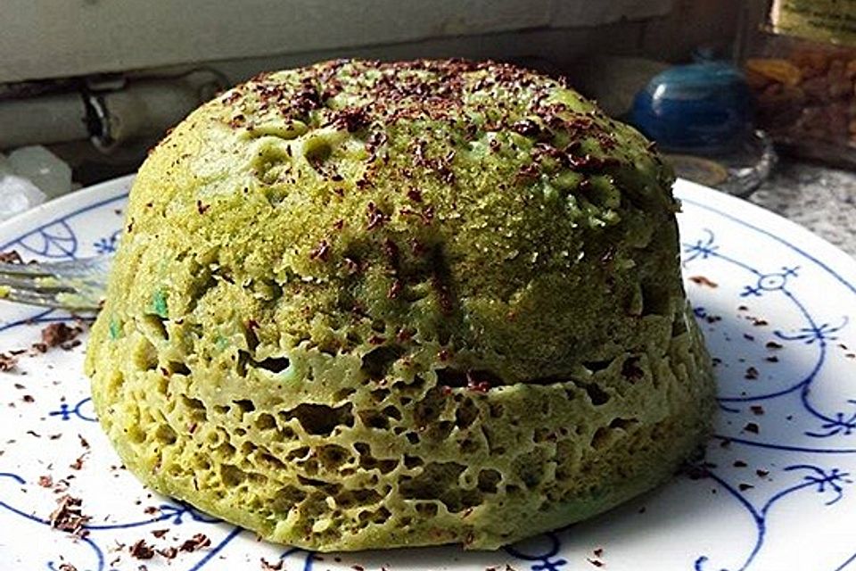 Matcha-Mikrowellenkuchen