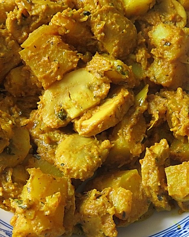 Bengalisches Pilz-Kartoffel Curry