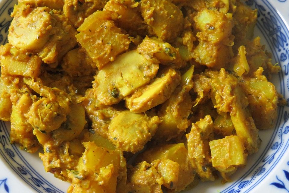 Bengalisches Pilz-Kartoffel Curry