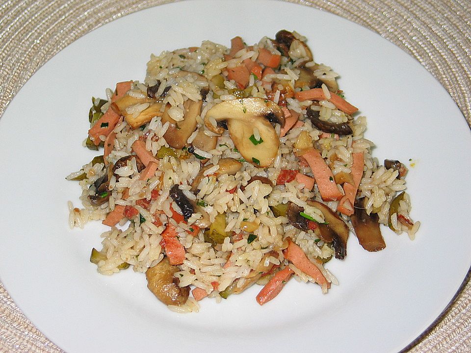 Reispfanne mit Pilzen und Fleischwurst von Yella| Chefkoch