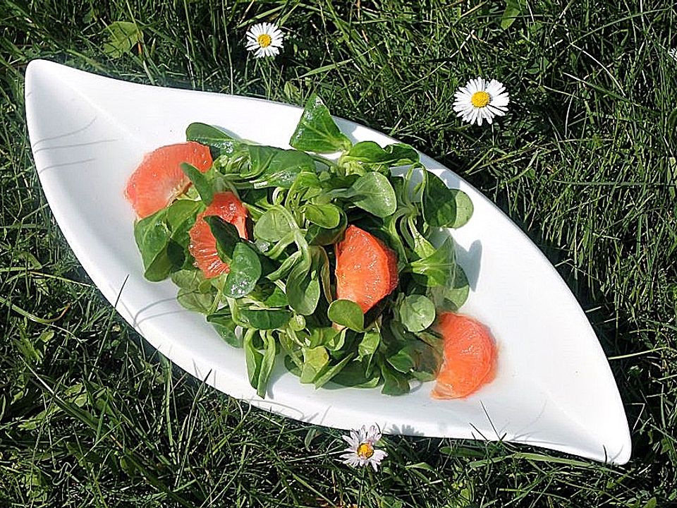 Feldsalat mit Grapefruit in Zitronendressing von patty89 | Chefkoch