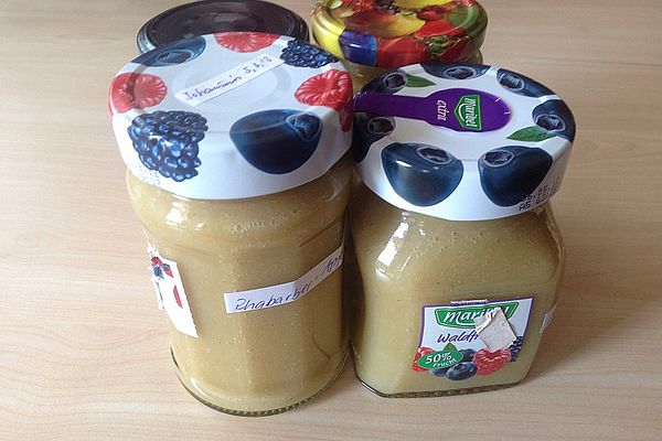 Rhabarber-Apfel-Marmelade mit Marzipan von katzenaugen70 | Chefkoch