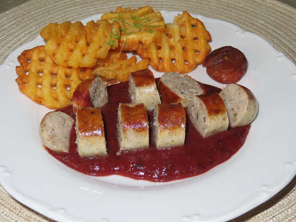 Fruchtige Pflaumen-Currysauce mit Bratwurst von Fredi45| Chefkoch