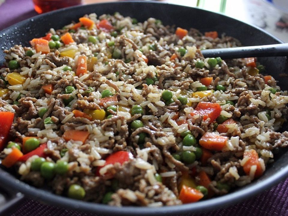Reispfanne mit Hack und Gemüse von TanjaTe| Chefkoch