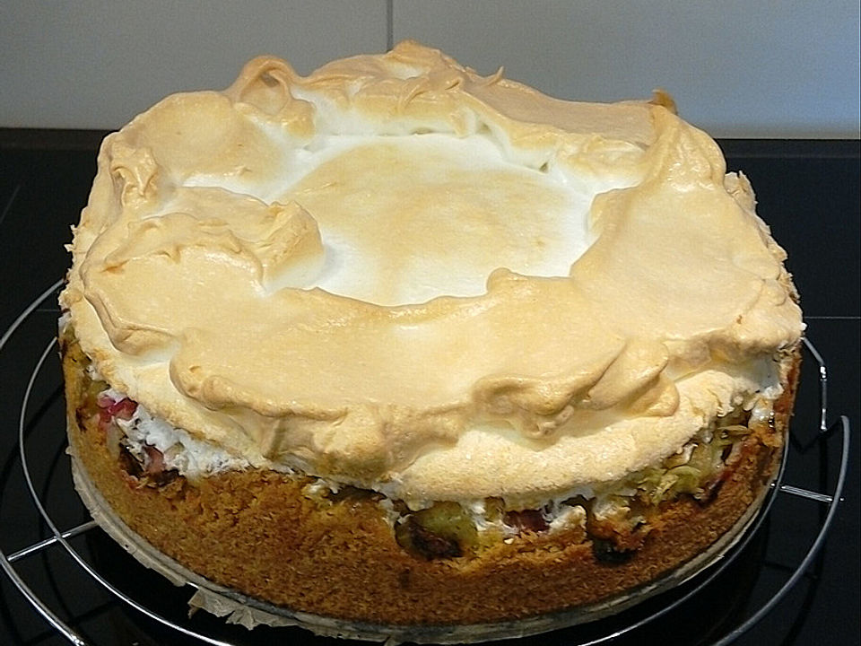 Rhabarber Baiser Torte Kuchen — Rezepte Suchen
