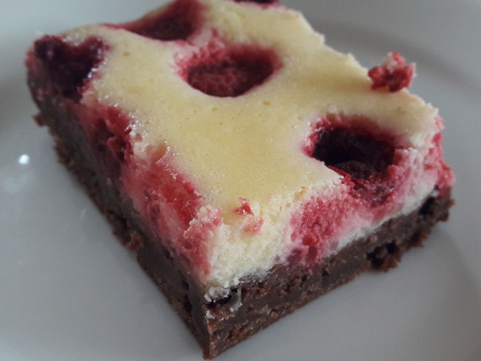 Cheesecake-Brownies mit Himbeeren von johanna_d | Chefkoch