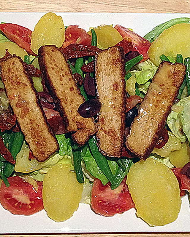 Moderner Salade niçoise - vegane Variante