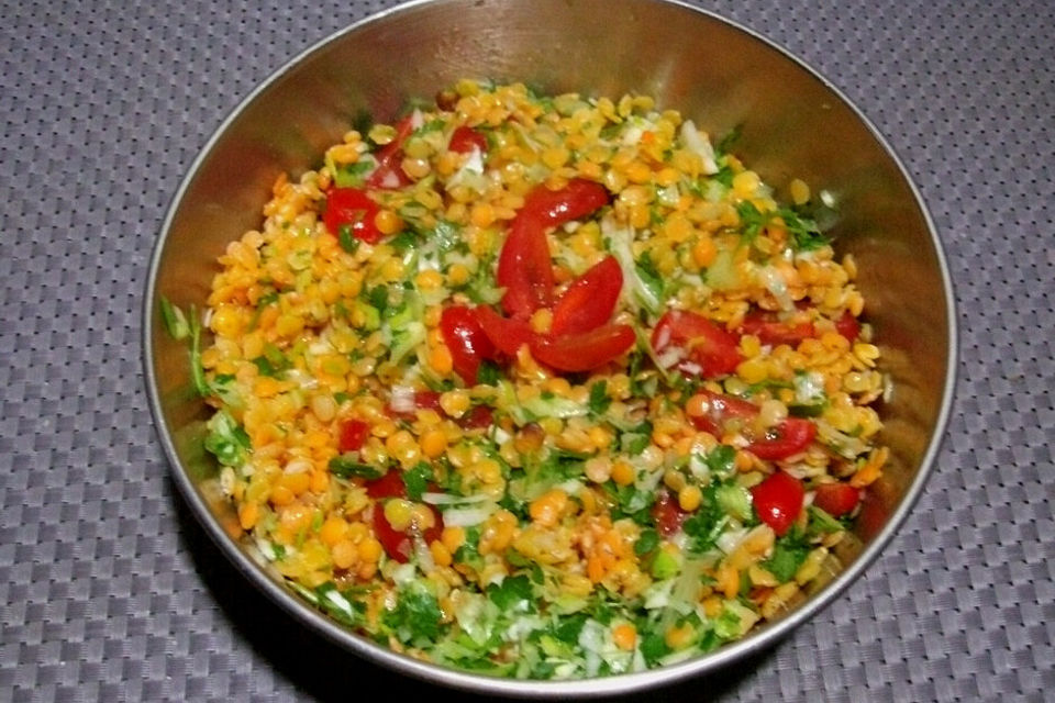 Roter Linsensalat