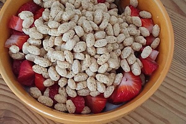 Naturjoghurt mit Erdbeeren und Müsli von fishi_stäbchen | Chefkoch