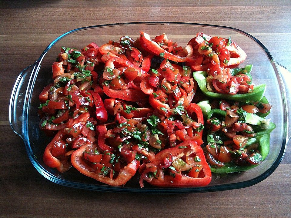 Geröstete Paprika mit Tomaten von elspass| Chefkoch