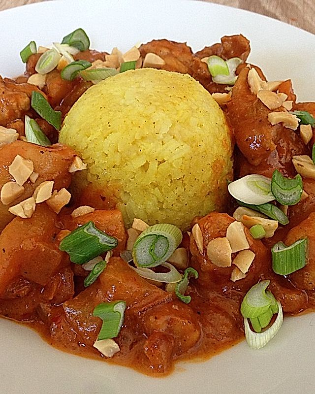 Crunchy Mango-Curry mit Hähnchen
