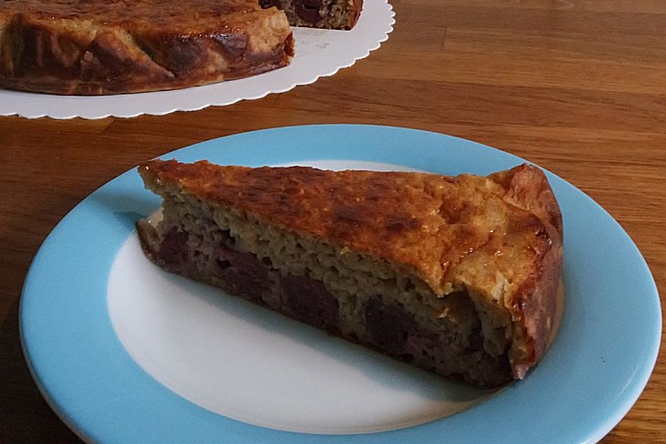 Quark-Kirsch-Kuchen mit Haferflocken