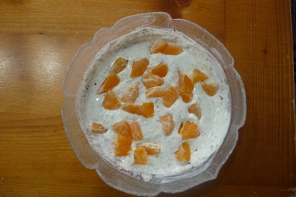 Frühstücks Stracciatella-Quark mit Orangen