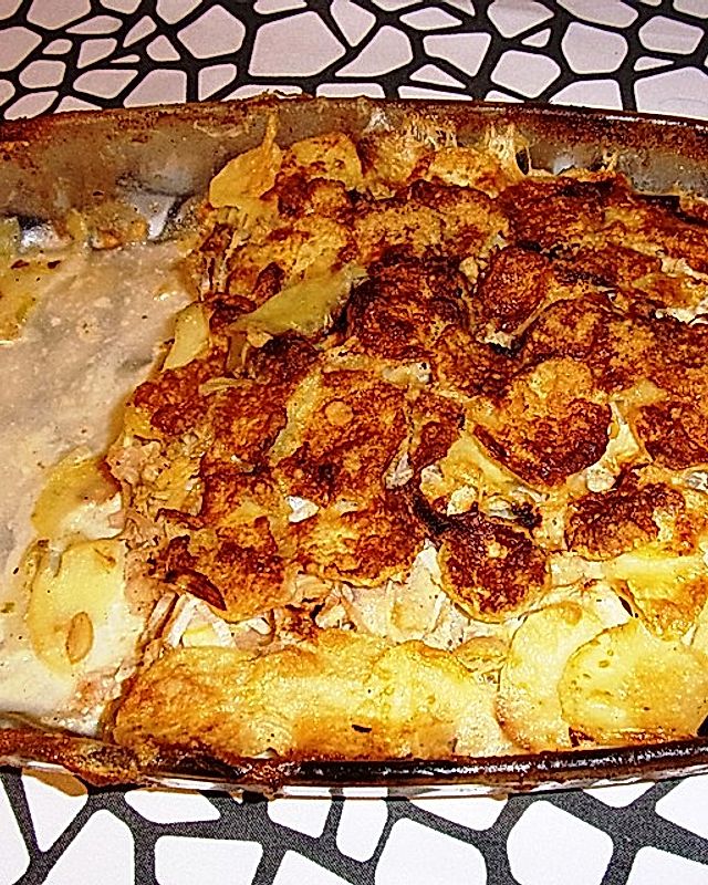 Kartoffel-Lauch-Apfel-Gratin à la Didi
