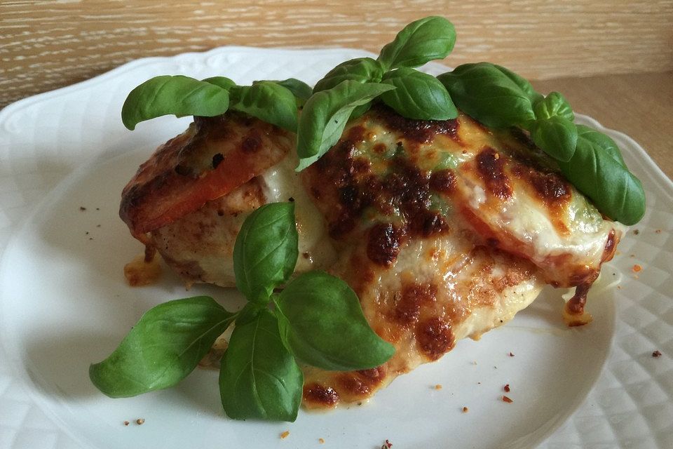 Chilihähnchen mit Tomate-Mozzarella