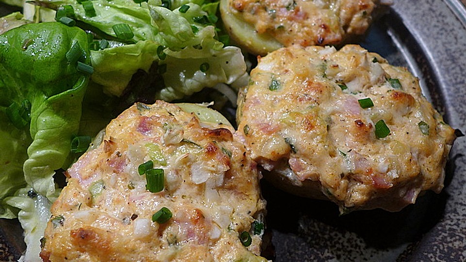 Ofenkartoffeln mit Schinken-Käsecreme gefüllt von Bienenköchin| Chefkoch