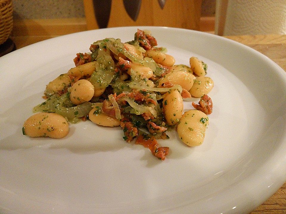 Italienischer, warmer Bohnensalat mit dicken Bohnen| Chefkoch