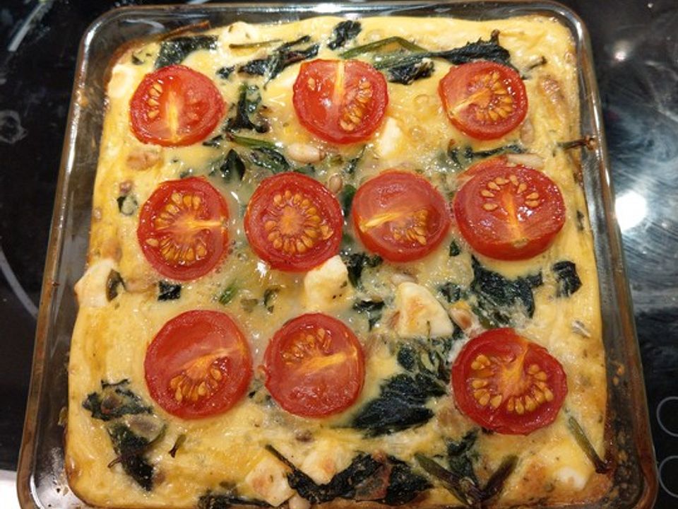 Quiche Mit Spinat Feta Tomaten Und Pinienkernen Von Shelly We Chefkoch