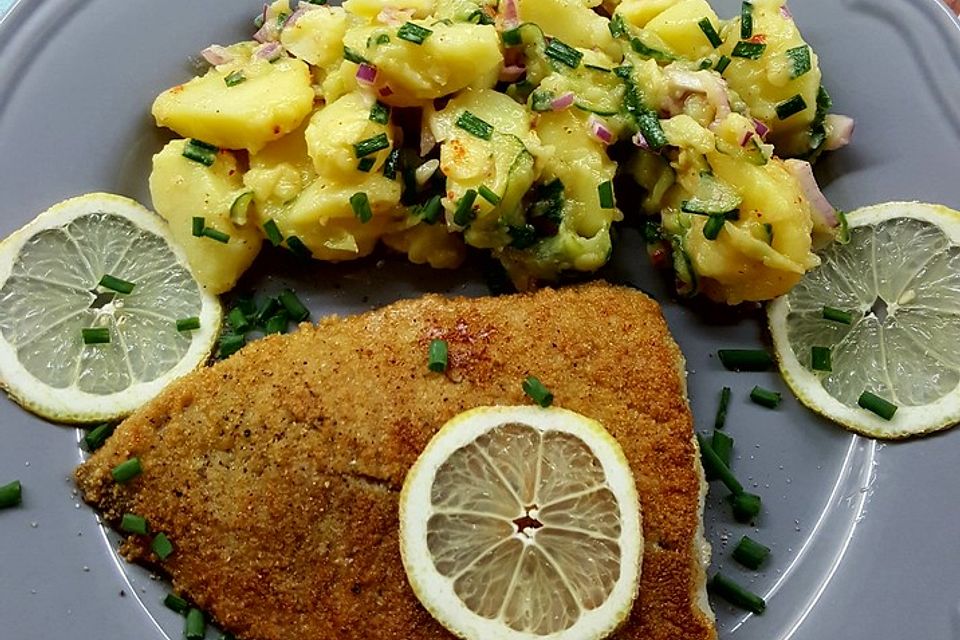 Paniertes Seelachsfilet