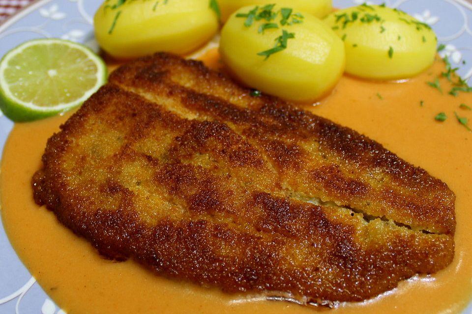 Paniertes Seelachsfilet