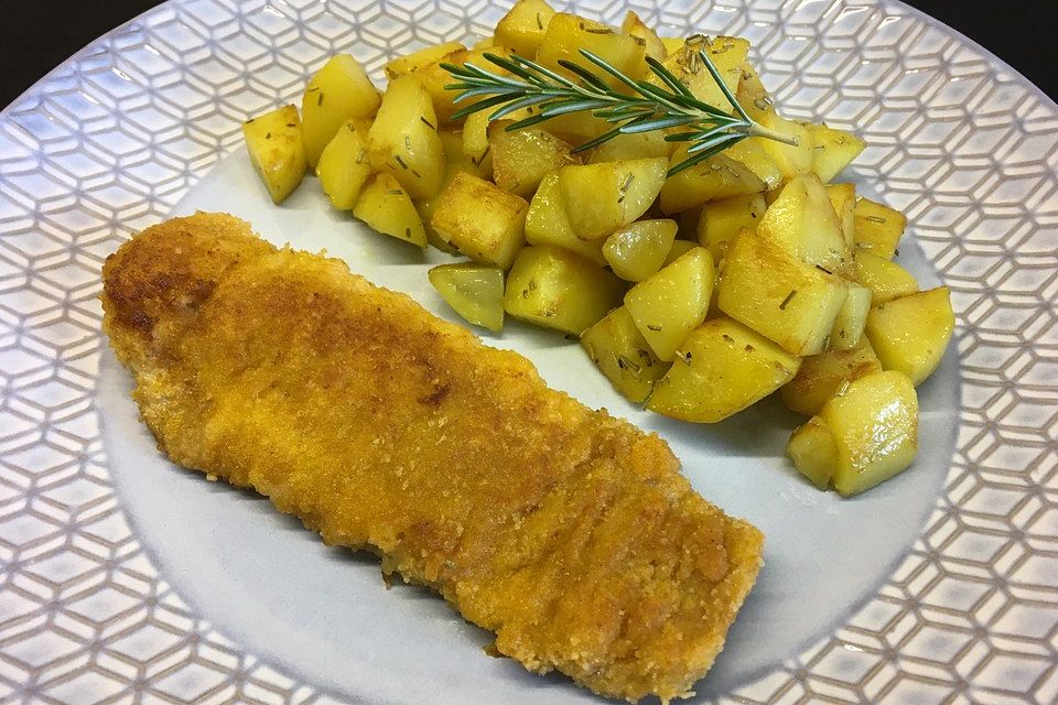 Paniertes Seelachsfilet