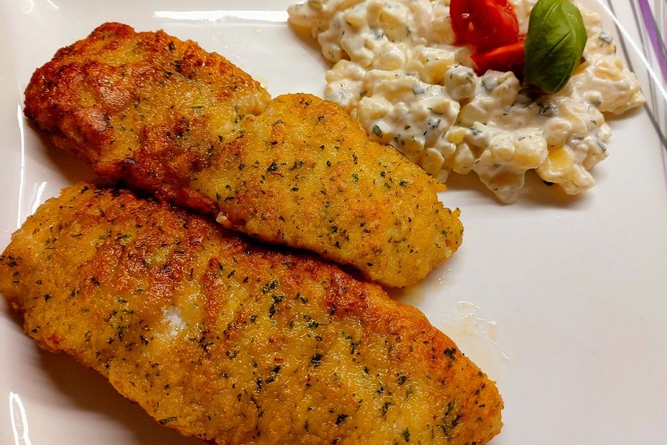 Paniertes Seelachsfilet