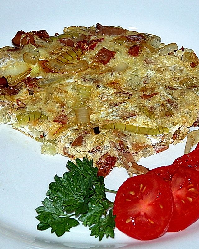 Speck-Zwiebel-Käse-Omelett