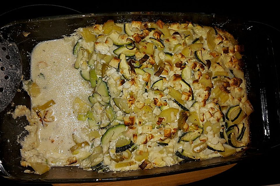 Süßkartoffel-Gratin mit Feta