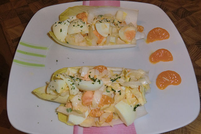 Eiersalat mit Curry-Mandarinen-Dressing von kerger| Chefkoch