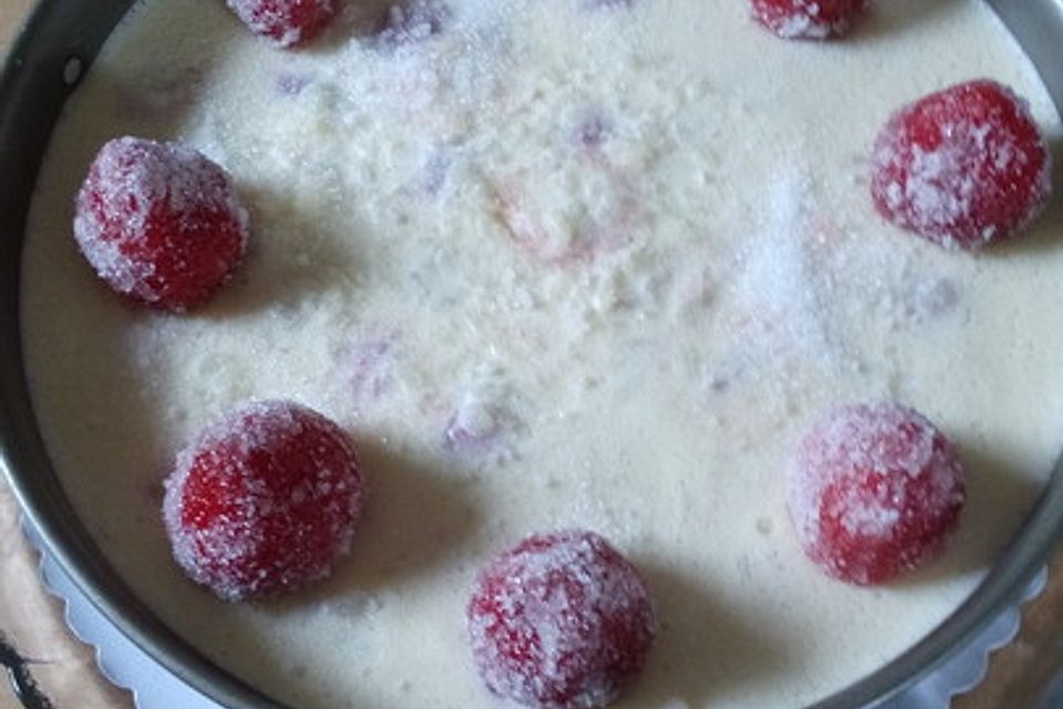 Reistorte mit Erdbeeren