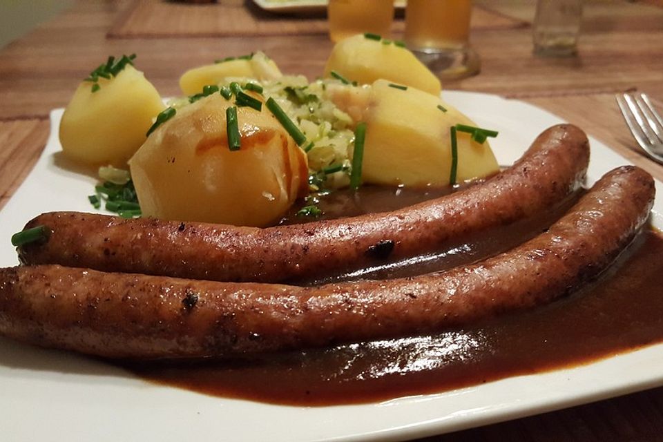 Rostbratwürste in Biersoße à la Gabi