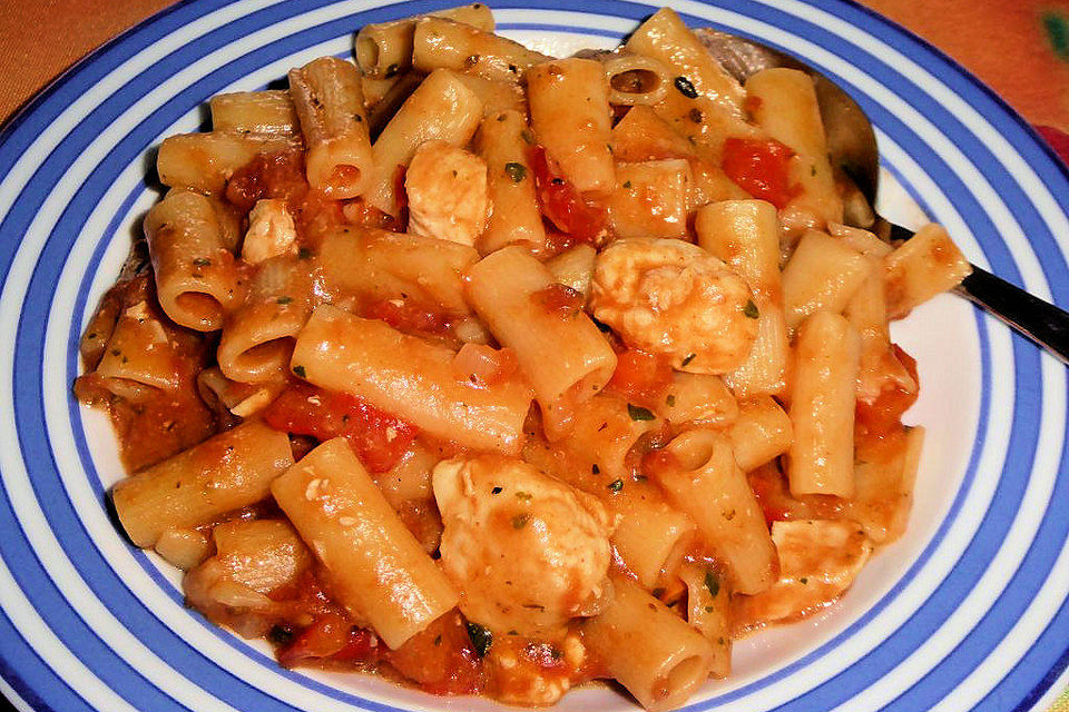 One Pot Penne mit Parmesan