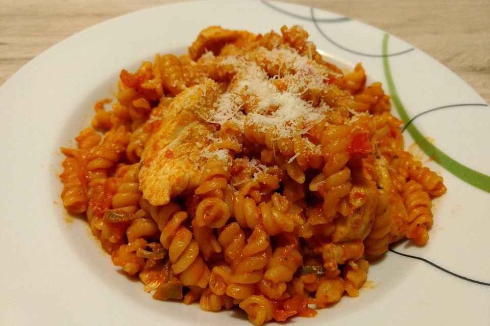 One Pot Penne mit Parmesan