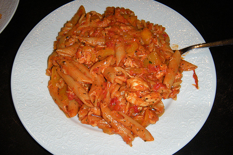 One Pot Penne mit Parmesan