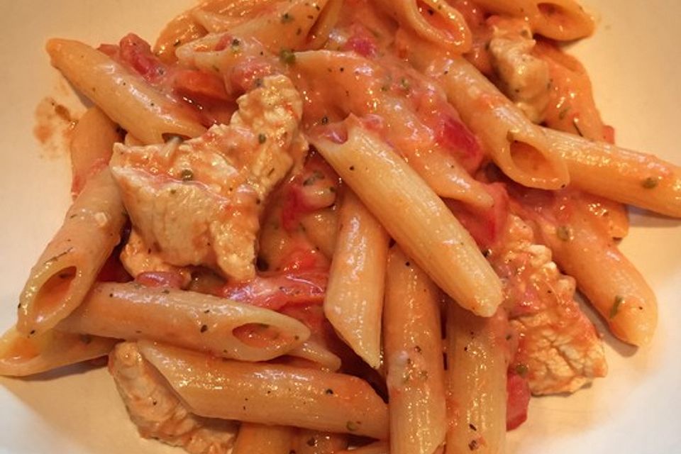 One Pot Penne mit Parmesan