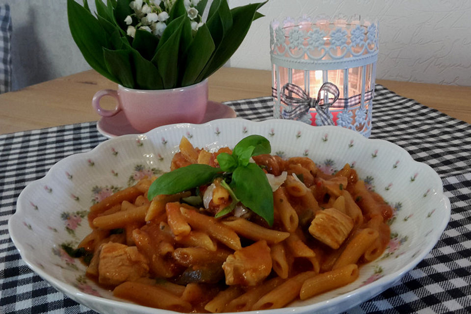 One Pot Penne mit Parmesan