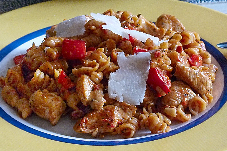 One Pot Penne mit Parmesan