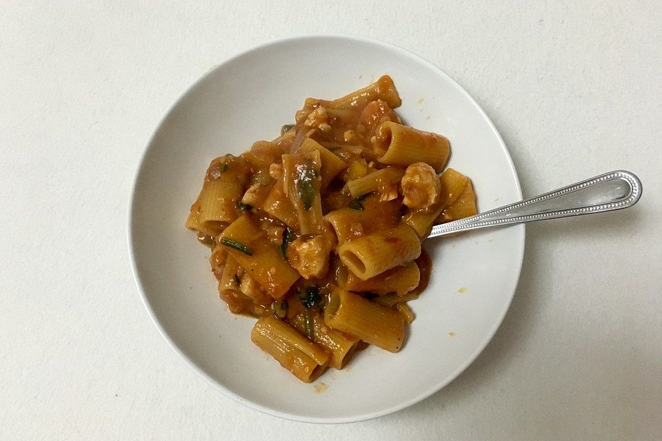 One Pot Penne mit Parmesan