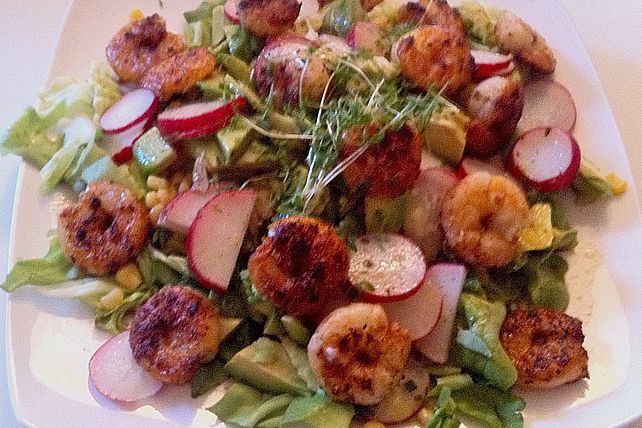 Bunter Salat von Scampi von judith| Chefkoch