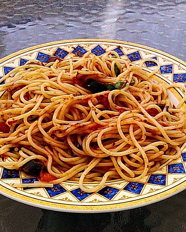 Vegetarische Spaghetti alla Puttanesca
