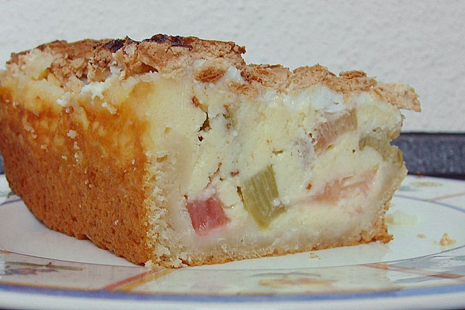 Rhabarber - Quark - Kuchen unter Baiserhaube