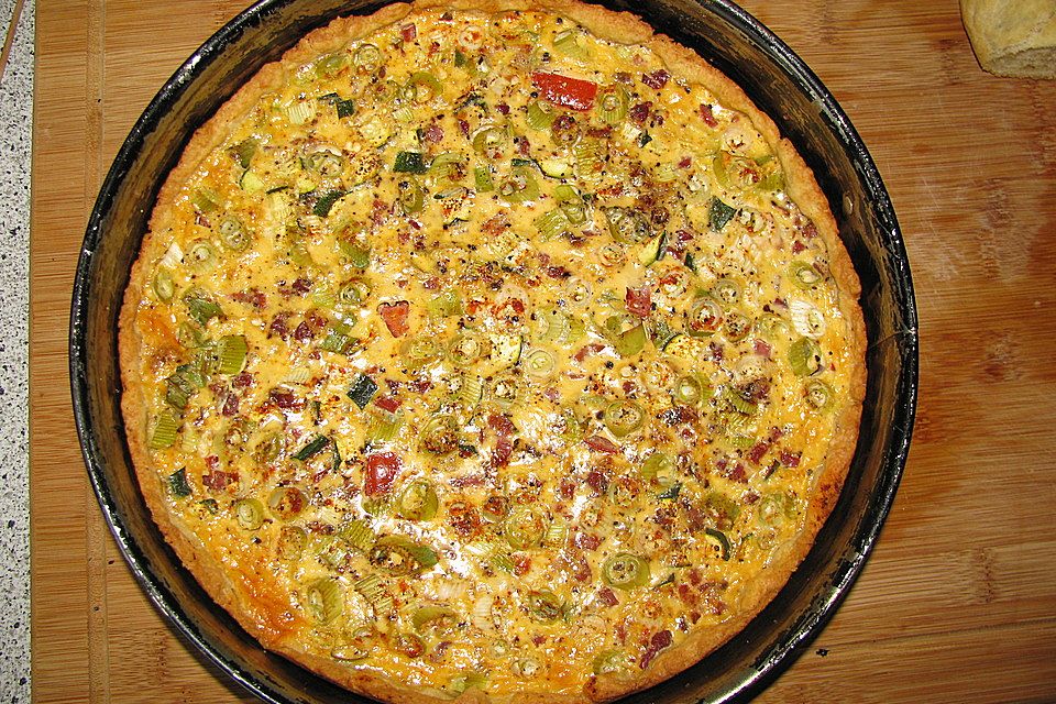 Zucchini-Tomaten-Quiche