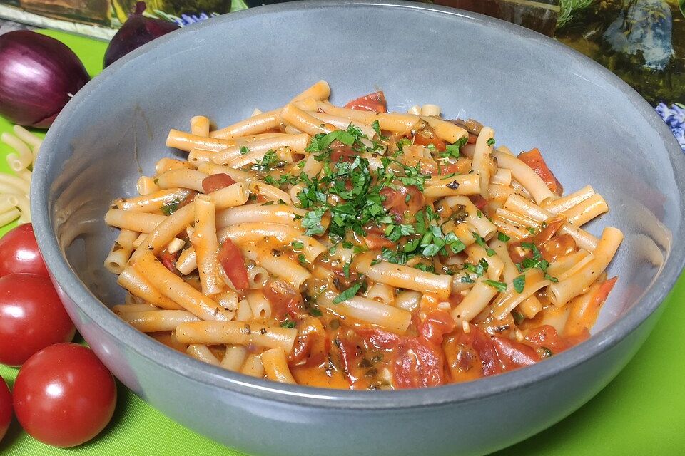 One Pot Pasta Tomate-Mozzarella