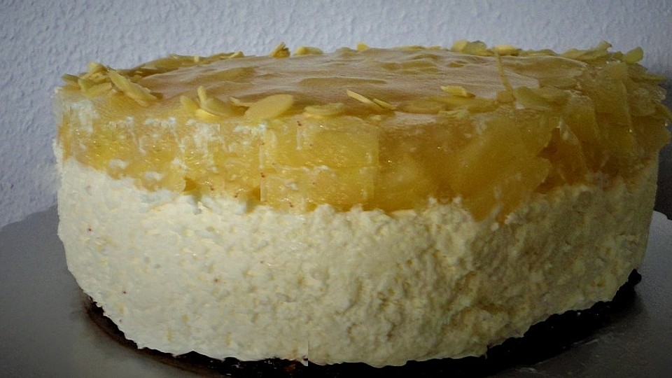 Kleine Ananas Sahne Torte Ohne Backen Von Trekneb Chefkoch 
