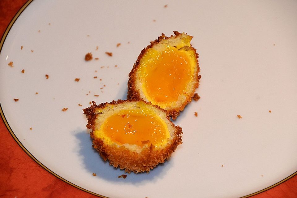 Frittiertes Eigelb