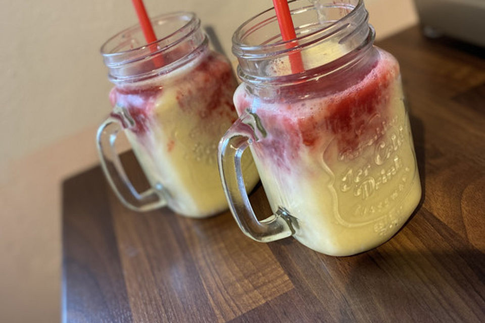 Sommersmoothie zweifarbig