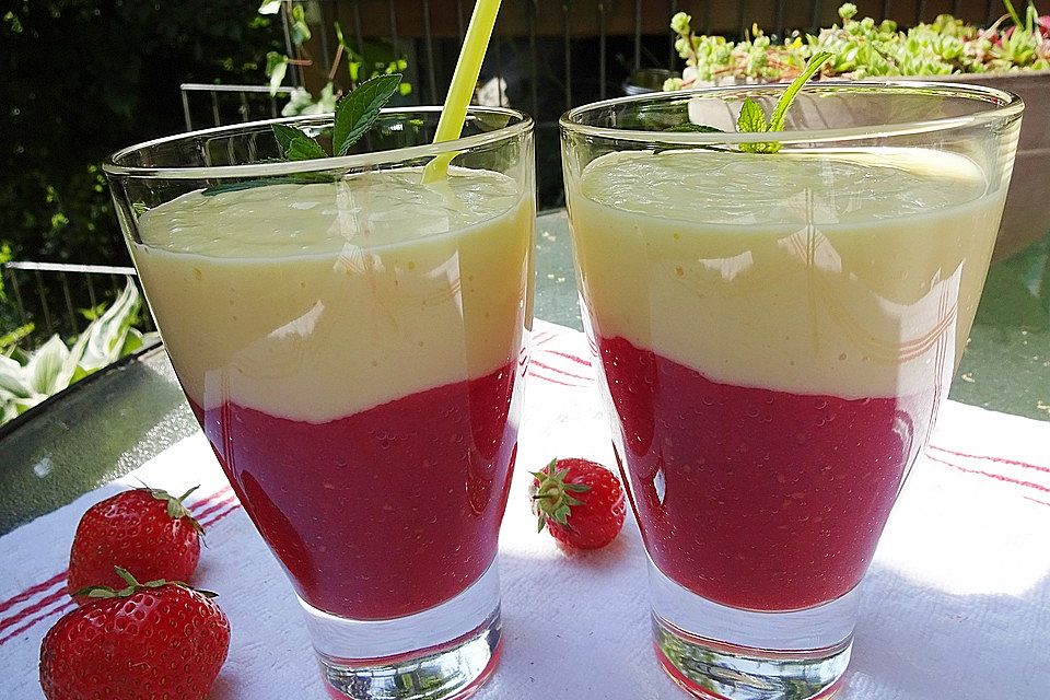 Sommersmoothie zweifarbig