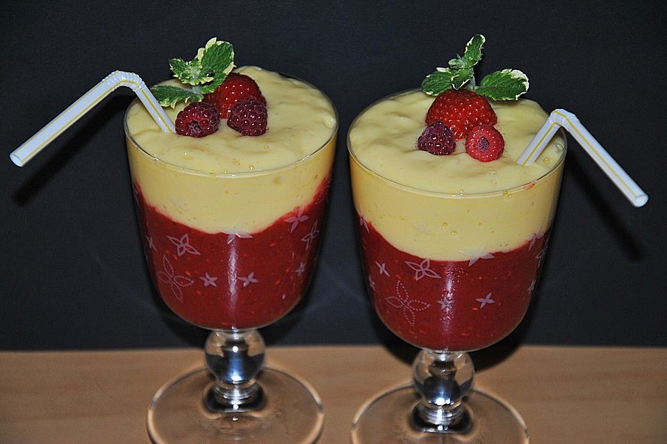 Sommersmoothie zweifarbig